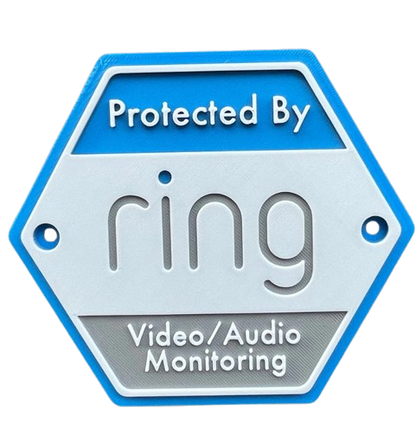 Ring Doorbell Security logo Sign Display Home Door Bell - Brooks3DPrint