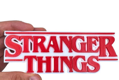 Stranger Things Logo Sign, 3D Printed TV Series Shelf Desk Art, Display - Brooks3DPrint