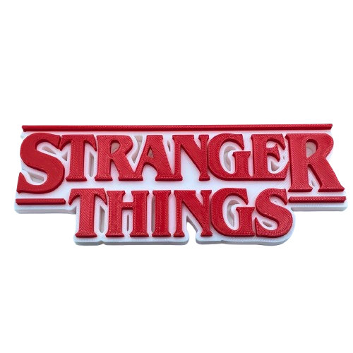 Stranger Things Logo Sign, 3D Printed TV Series Shelf Desk Art, Display - Brooks3DPrint